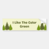Ik hou van de kleur groen bos bumpersticker (Voorkant)
