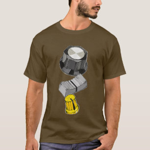 Ik hou van de knop, de DJ Mixer + Hardware Music E T-shirt