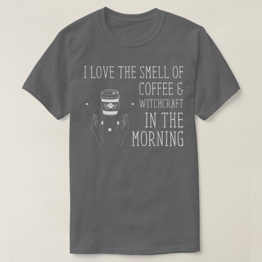 Ik hou van de koffiebranderige heks t-shirt (Design voorkant)