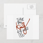 Ik hou van de koning en hij houdt van mij! briefkaart (Voorkant / Achterkant)