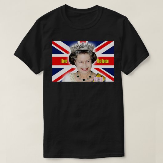 Ik hou van de koningin - HM Queen Elizabeth II Pro T-shirt (Design voorkant)