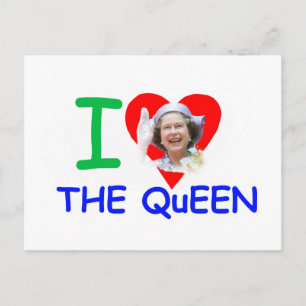 Ik hou van de koningin, koningin Elizabeth II Briefkaart