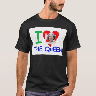 Ik hou van de koningin, koningin Elizabeth II T-shirt