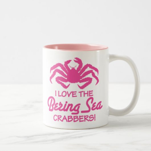 IK HOU VAN DE KRABBERS VAN HET BERENDE ZEE! TWEEKLEURIGE KOFFIEMOK (Rechts)