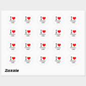 Ik hou van de kruidenierslijsten ronde sticker (Vel)