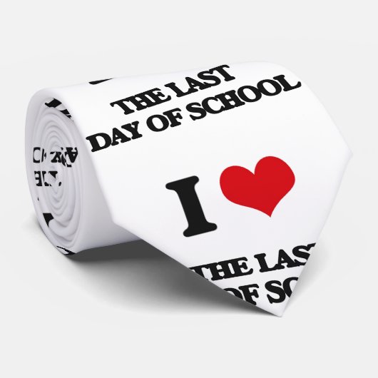 Ik hou van de laatste schooldag stropdas (Opgerold)