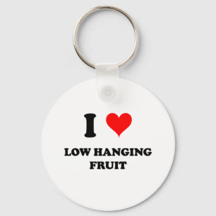 Ik hou van de lage klankkrucht sleutelhanger