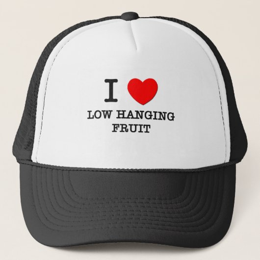 Ik hou van de lage klankkrucht trucker pet (Voorkant)