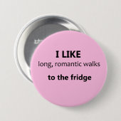 Ik hou van de lange Romantische Button - lichtroze (Voorkant /achterkant)
