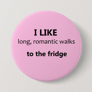 Ik hou van de lange Romantische Button - lichtroze