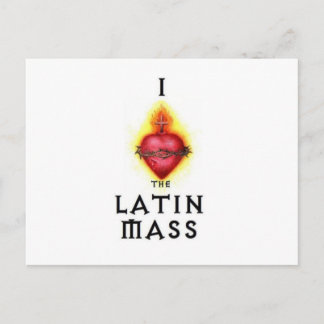 Ik hou van de Latijnse Mass Sacred Heart van Jezus Briefkaart
