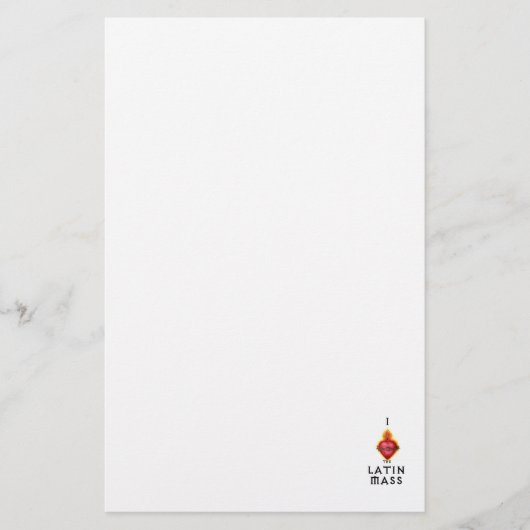 Ik hou van de Latijnse Mass Sacred Heart van Jezus Briefpapier (Voorkant)