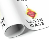 Ik hou van de Latijnse Mass Sacred Heart van Jezus Cadeaupapier (Rol Hoek)