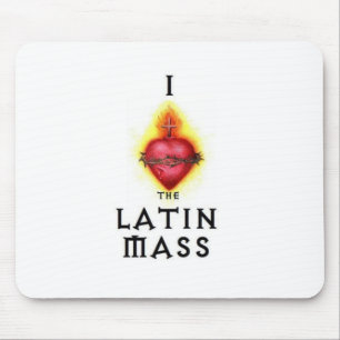 Ik hou van de Latijnse Mass Sacred Heart van Jezus Muismat
