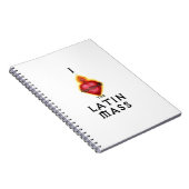 Ik hou van de Latijnse Mass Sacred Heart van Jezus Notitieboek (Rechterzijde)