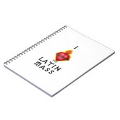 Ik hou van de Latijnse Mass Sacred Heart van Jezus Notitieboek (Linkerzijde)