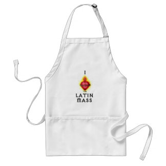 Ik hou van de Latijnse Mass Sacred Heart van Jezus Standaard Schort