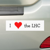 Ik hou van de LHC Bumpersticker (Op auto)