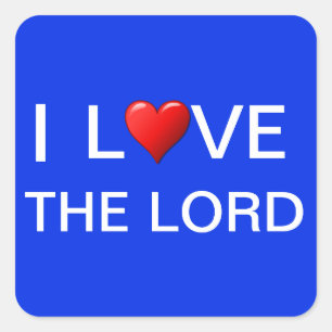 IK HOU VAN DE LORD VIERKANTE STICKER