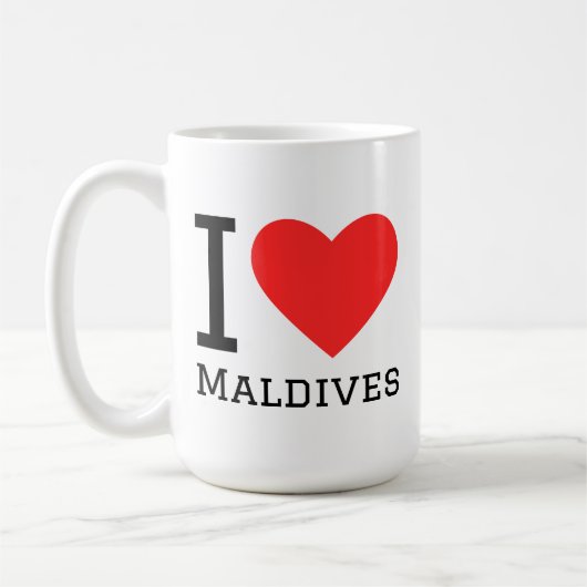 Ik hou van de Malediven Koffiemok (Links)