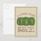 Ik hou van de manier waarop je de slaapzak rolt feestdagenkaart (Voorkant / Achterkant)