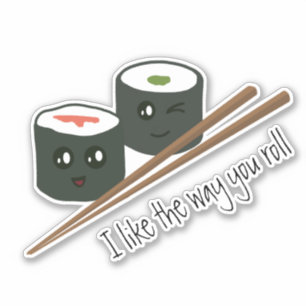 Ik hou van de manier waarop je Kawaii Sushi Sticke Sticker