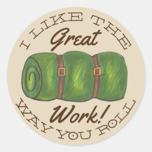 Ik hou van de manier waarop je rolgordel geweldig ronde sticker