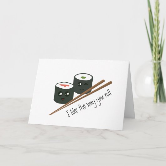 Ik hou van de manier waarop je van Kawaii Sushi ho Kaart (Voorkant)