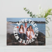 Ik hou van de mensen met wie je bent. met achtergr feestdagenkaart (Staand voorkant)