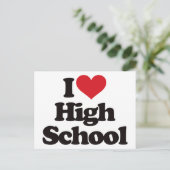 Ik hou van de middelbare school! briefkaart (Staand voorkant)