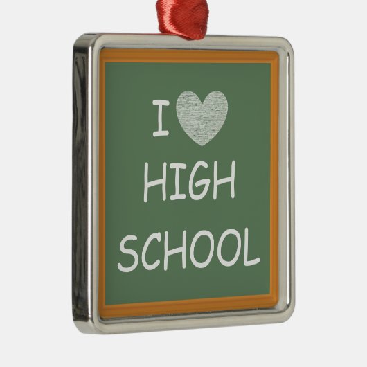 Ik hou van de middelbare school metalen ornament (Rechts)