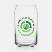 Ik hou van de milieuactivist blikvorm glas (Voorkant)