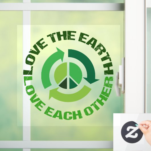 Ik hou van de milieuactivist raamsticker (Huis)