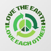 Ik hou van de milieuactivist raamsticker (Vel)