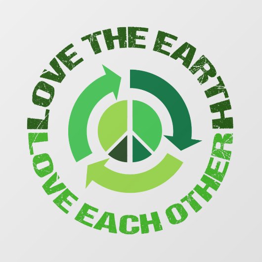 Ik hou van de milieuactivist raamsticker (Vel)