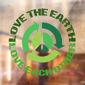 Ik hou van de milieuactivist raamsticker (Vel 2)