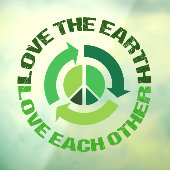 Ik hou van de milieuactivist raamsticker (Vel 3)