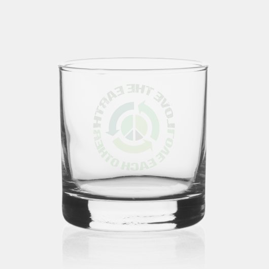 Ik hou van de milieuactivist whisky glas (Achterkant)