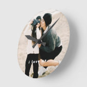 Ik hou van de moderne familie foto's ronde klok (Hoek)