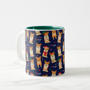 Ik hou van de Mok met tweetone koffie voor Kerstmi