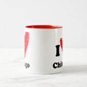 Ik hou van de Mok van Chicago Two-Tone Coffee (Center)