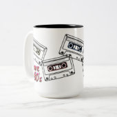 Ik hou van de Mok van de 80-jarige school Cassette (Voorkant links)