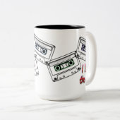 Ik hou van de Mok van de 80-jarige school Cassette (Voorkant rechts)