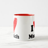 Ik hou van de Mok van de tweetone koffie in Münche (Center)