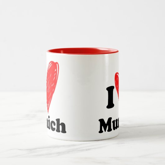 Ik hou van de Mok van de tweetone koffie in Münche (Center)