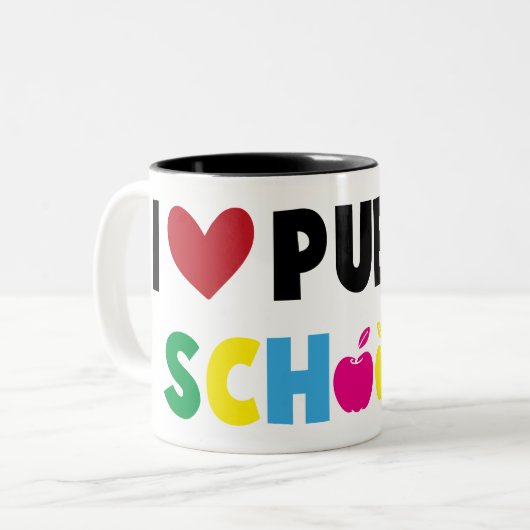 Ik hou van de Mok van leerlingen in het openbaar o (Voorkant links)