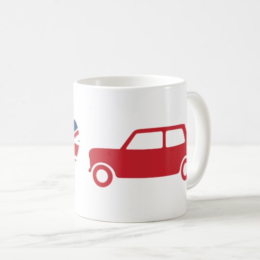 Ik hou van de Mok van Mini Coopers - Rood (Voorkant rechts)