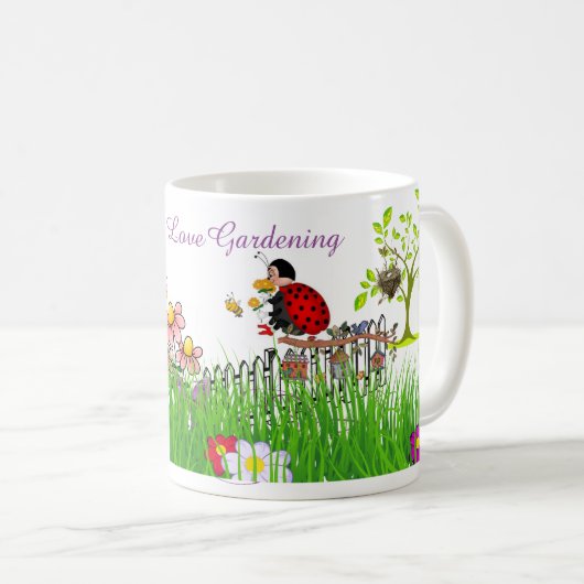 Ik hou van de mok van tuinkoffie (Voorkant rechts)
