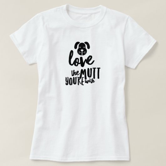 Ik hou van de Mutt die je hebt met T-Shirt (Design voorkant)