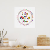 Ik hou van de muziek van 60 poster (Keuken)
